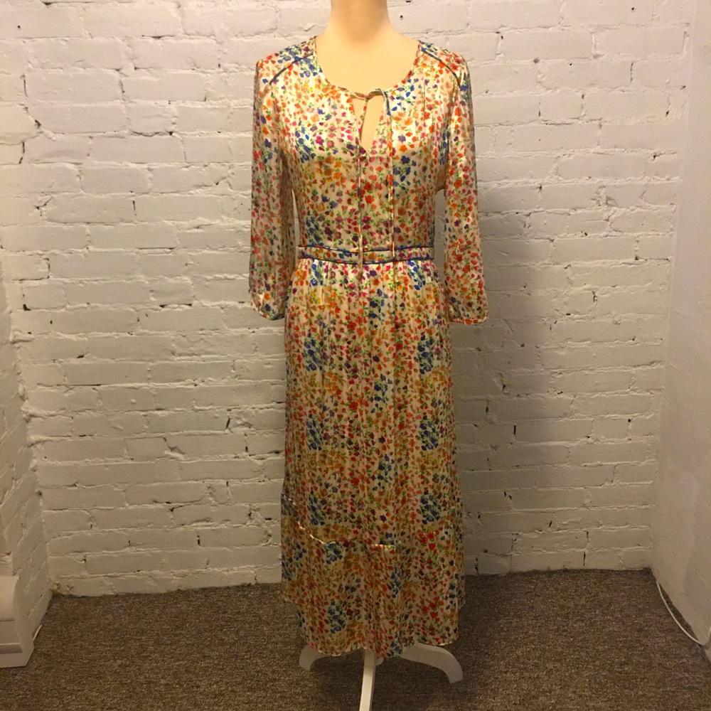 ba&sh Reese lady dress blanc floral jacquard midi size 3 or L